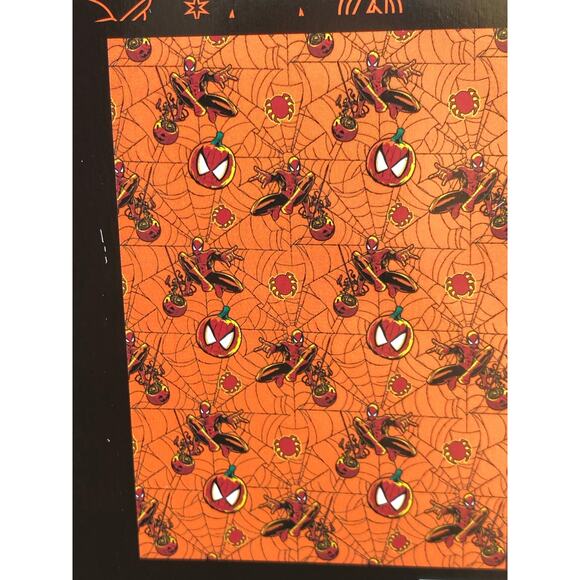 Spiderman Halloween Throw Blanket 50x70 | Pumpkin Web Orange - Picture 4 of 5